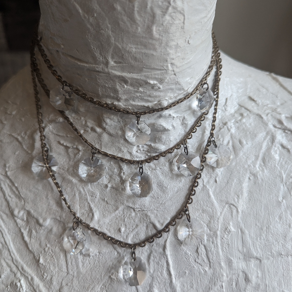 Multi-stranded Crystal Necklace
